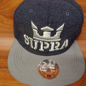 Mitchell & Ness Adjustable Fit Supra Branded Snapback Hat Cap